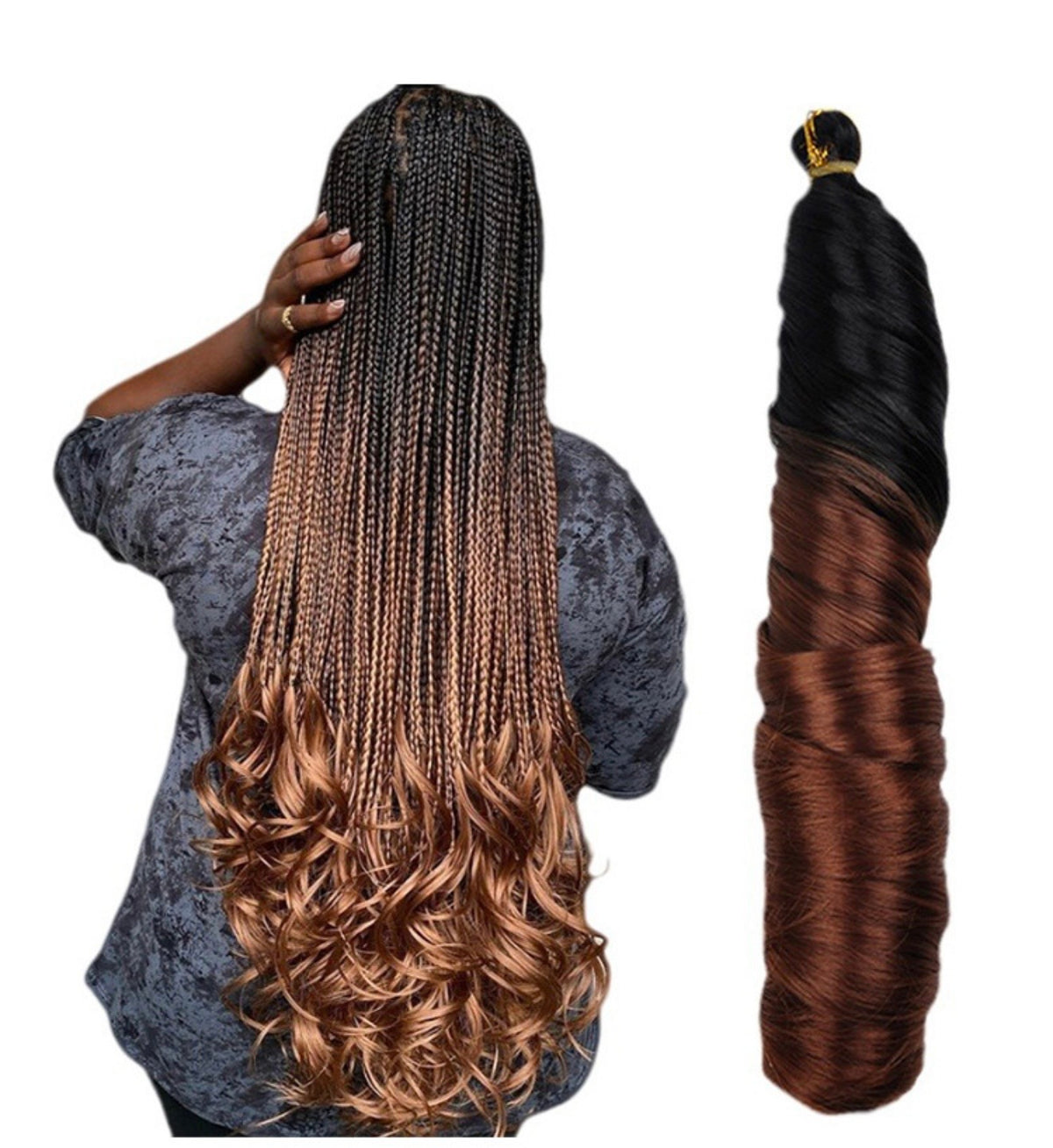 24” French curls extension in colour