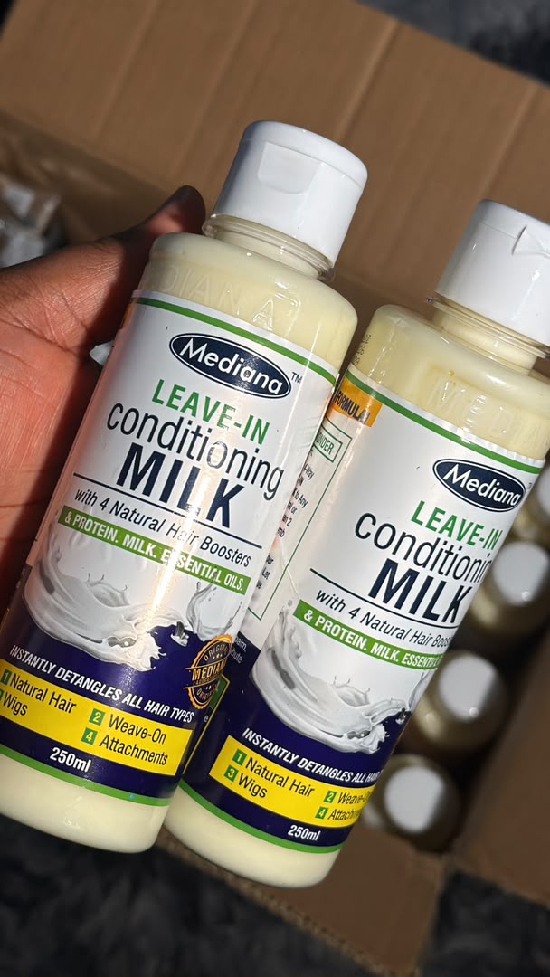 Mediana Leave-In Conditioning Milk 250ml with 4 Natural Hair Boosters Protein Milk Essential Oils Haircare - Conditioner