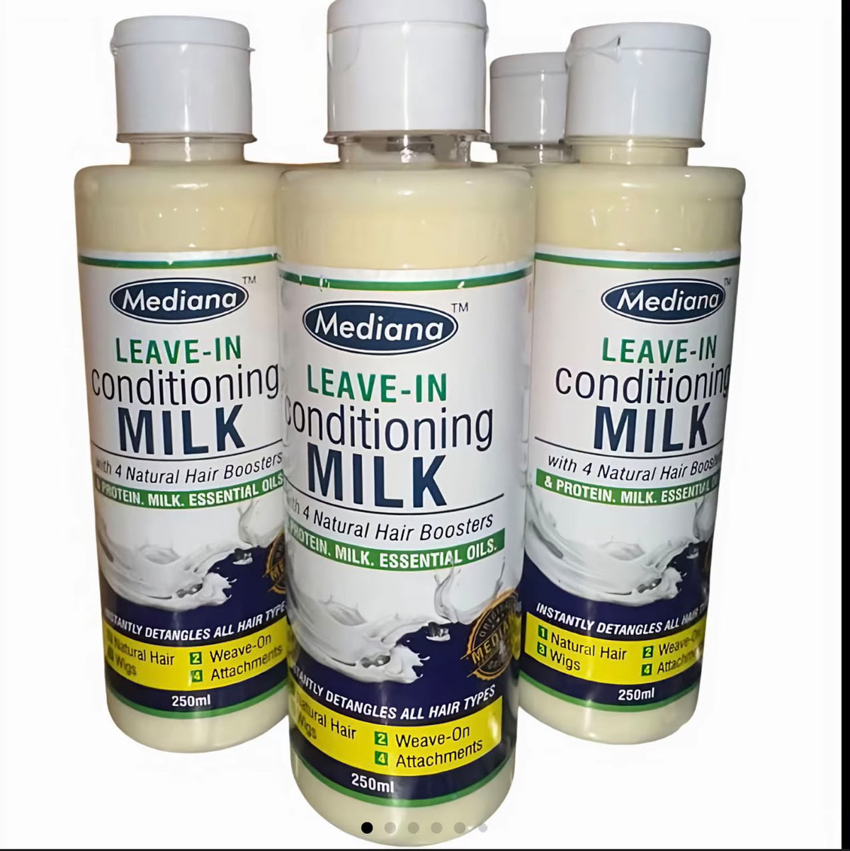 Mediana Leave-In Conditioning Milk 250ml with 4 Natural Hair Boosters Protein Milk Essential Oils Haircare - Conditioner